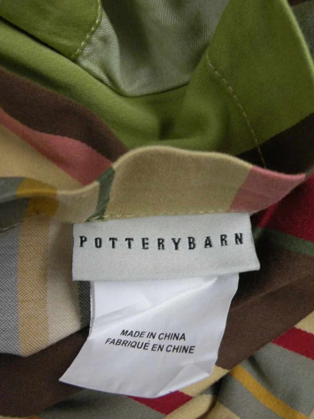 (2) Pottery Barn Duncan Stripe Euro Shams Pillow Covers 25